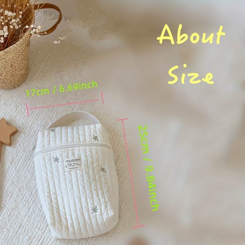 Embroidered Diaper Wipes Bag Mommy Storage Baby Stroller Hanging Bag