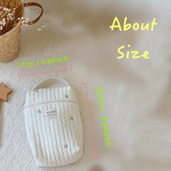Embroidered Diaper Wipes Bag Mommy Storage Baby Stroller Hanging Bag