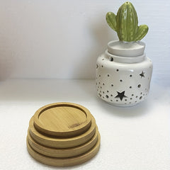 2pcs Bamboo Plant Saucer 6-8 Round Plant Pot Tray Planter Trays
