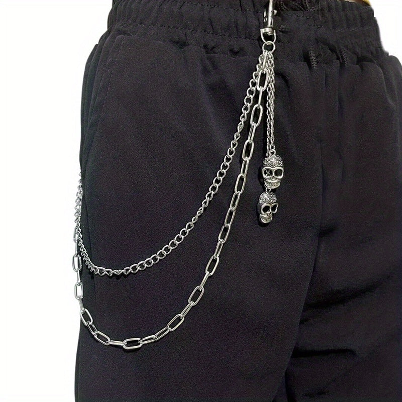 Skull Chains Men's Decorative Pant Chain Jeans Waist Chains