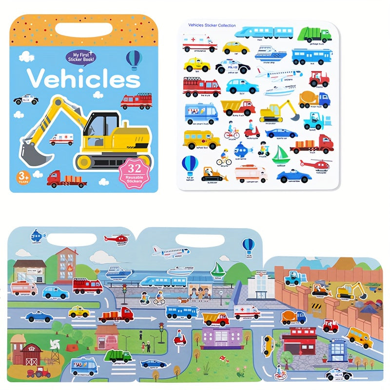 Reusable Sticker Book for Kids Washable Stickers Merry Christmas Gift