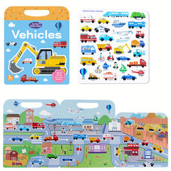 Reusable Sticker Book for Kids Washable Stickers Merry Christmas Gift