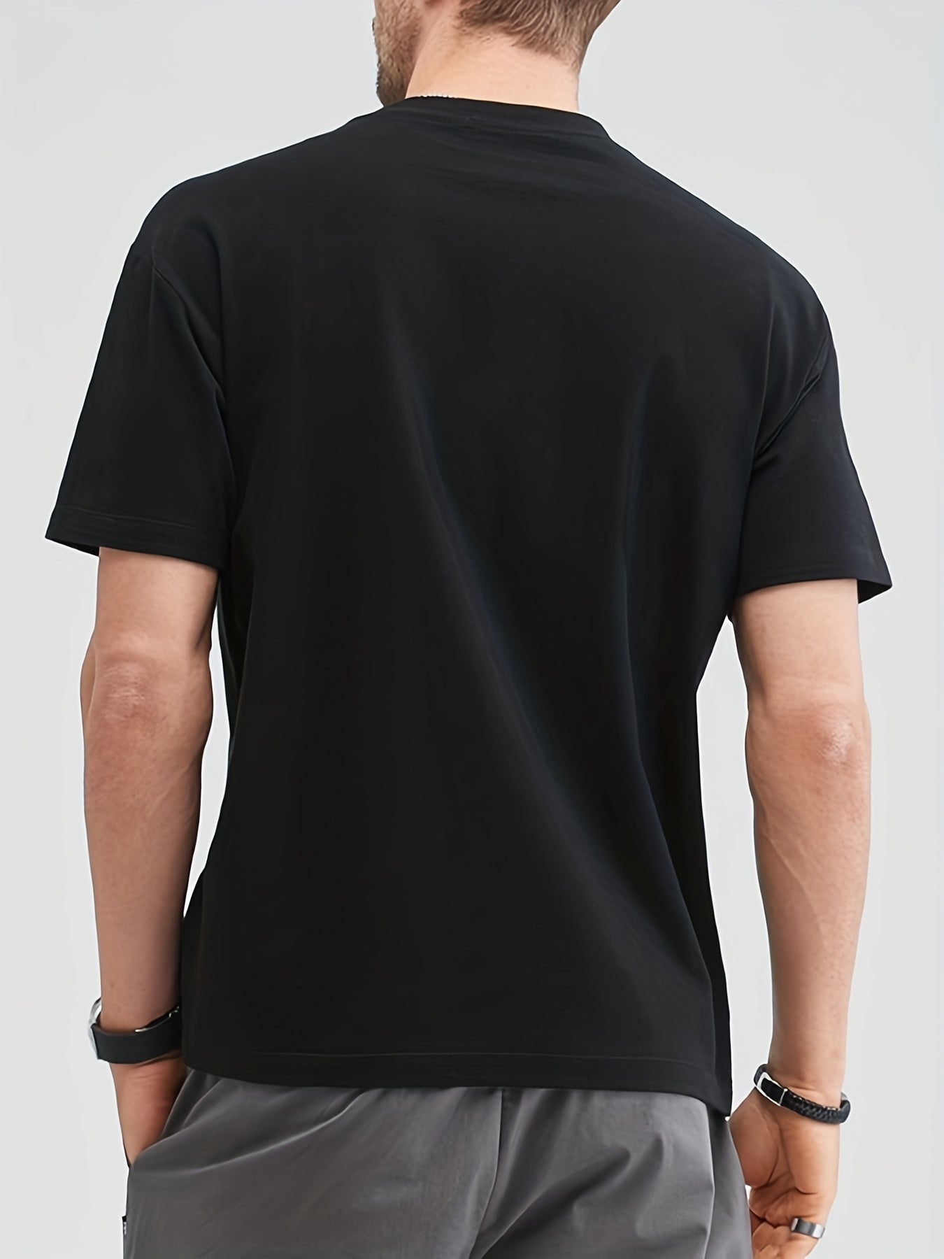 Anime Wolf Print Men's Cotton T-shirt for Summer Vacay