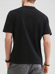 Anime Wolf Print Men's Cotton T-shirt for Summer Vacay