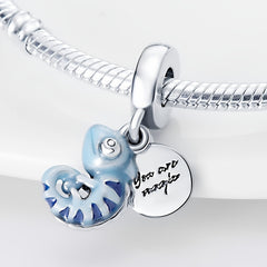 925 Silver Chameleon Charm Bead Pendant for DIY Bracelet