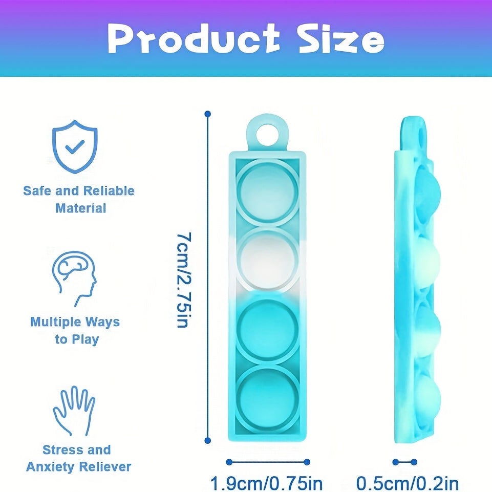 Mini Pop Keychain Fidget Toys Bulk Silicone Stress Relief Hand Toys For Toddlers
