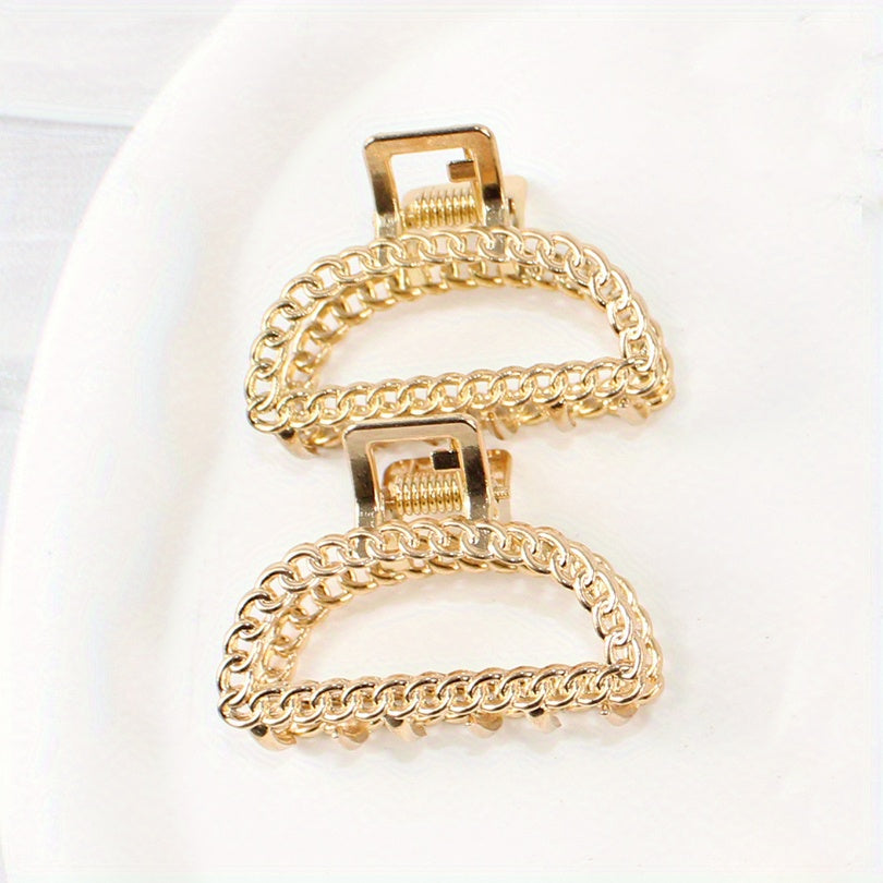 Metal Hollow Hair Claw Ponytail Holder for Women