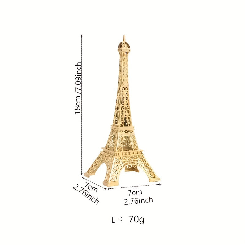 Golden Paris Eiffel Tower Model Window Decoration Photo Props