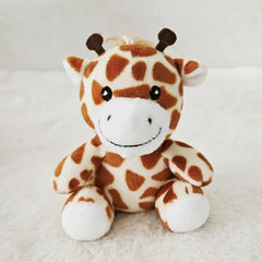 Cute Lion Giraffe Plush Keychain 2pcs
