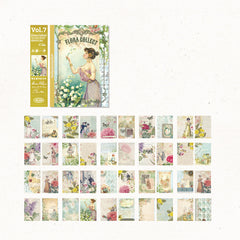 40 Pieces Retro Paper Rose Flower Manual Material Paper 17x53 cm