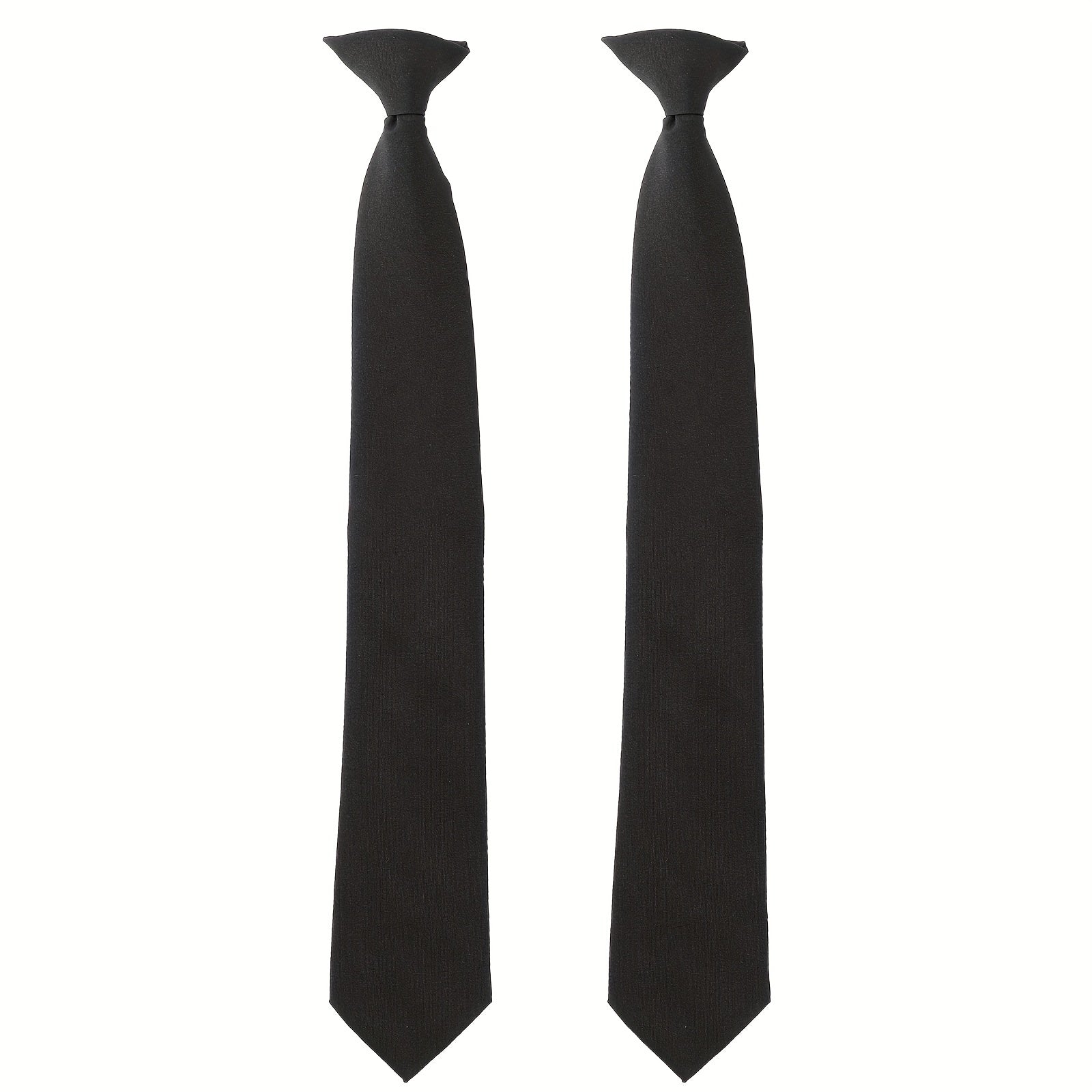2pcs Men's Clip On Ties Neckties Business Banquets Parties Weddings