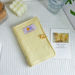 Portable 6 Ring Binder Notebook A5 A6 Cream Cloth Fabric Agenda Planner