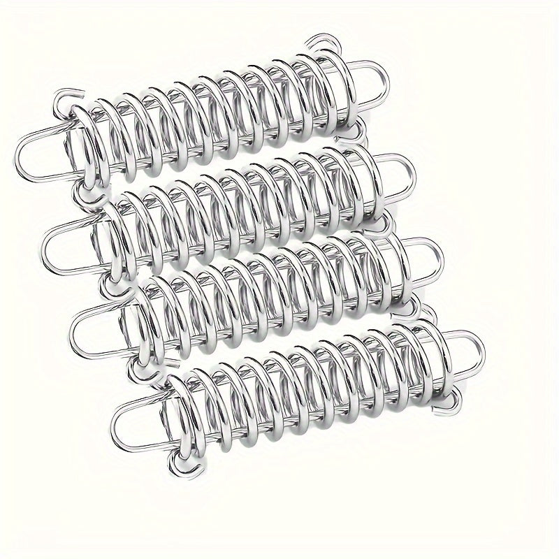 4pcs Camping Tent Rope Spring Buckles Strong Steel Hook Awning Fix Buckle