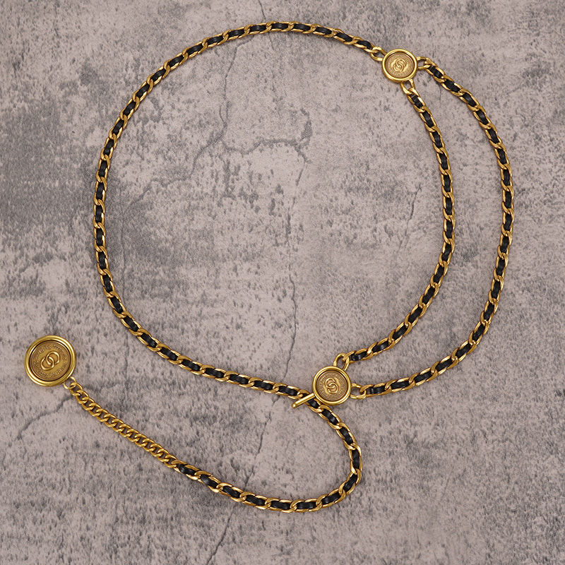 Thin Waist Chain Braided Belt for Women