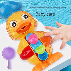 Duck Spin Water Wheel Baby Bath Toy Yellow Duck Children Splash Water Toy