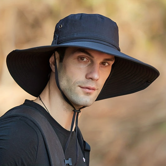 Men's Outdoor Large Eaves Fisherman Hat with Sun Protection