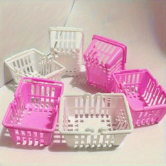Set of 4 Mini Shopping Basket Dollhouse Accessories for Dolls