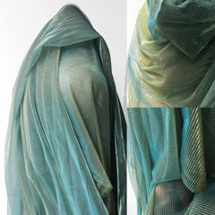 Dreamy Laser Gradient Mesh Fabric Dress for Stage