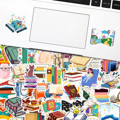 100pcs Book Reading Series Mixed Stickers for Car Luggage Stationery Water Cup