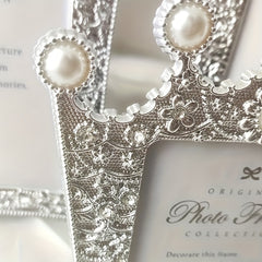 Gorgeous Faux Pearl Photo Frame for Home Decor with Inner Paper