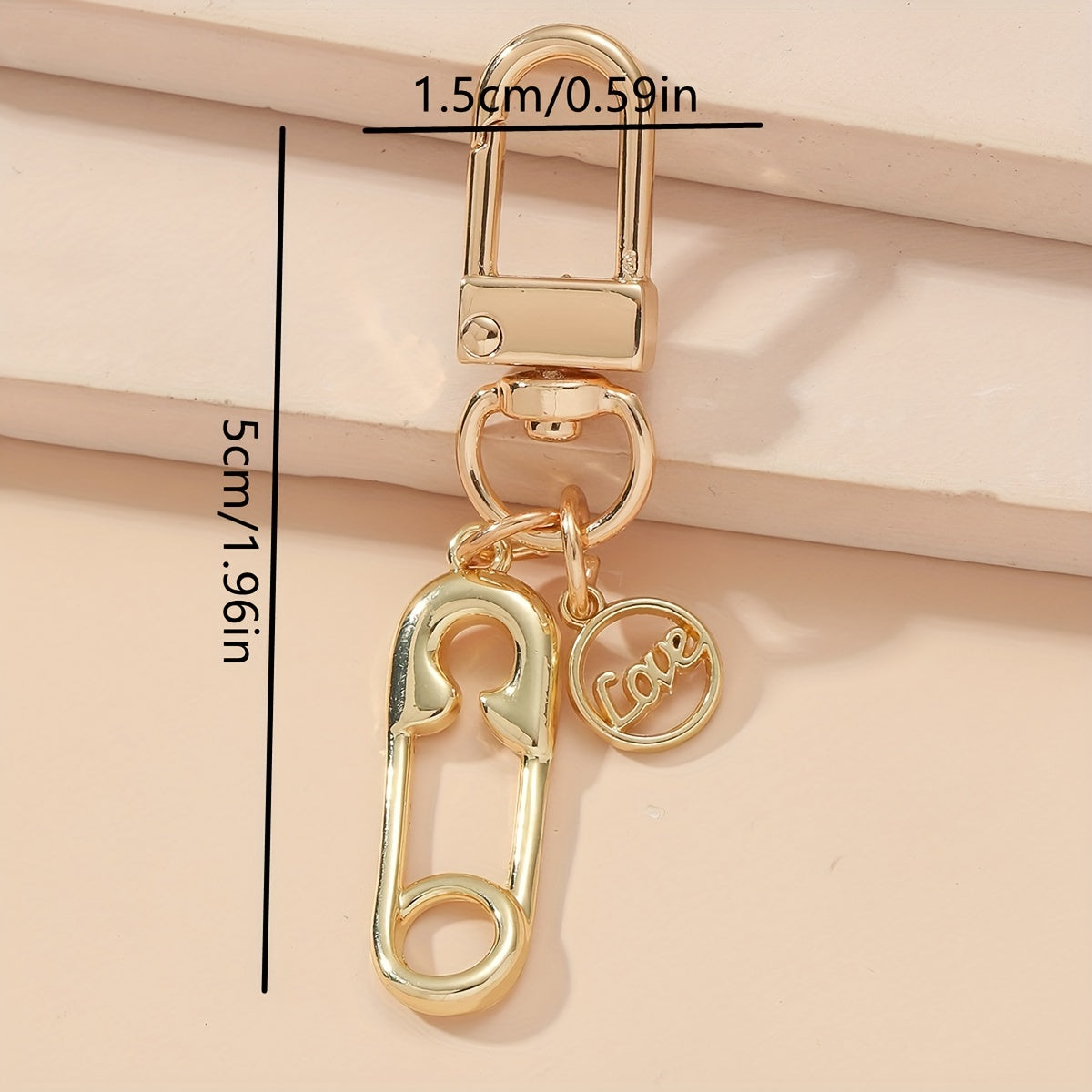 Metal U-shaped Keychain Pin Pendant