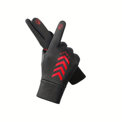 Full Finger Touch Screen Winter Gloves Waterproof Warm Fleece