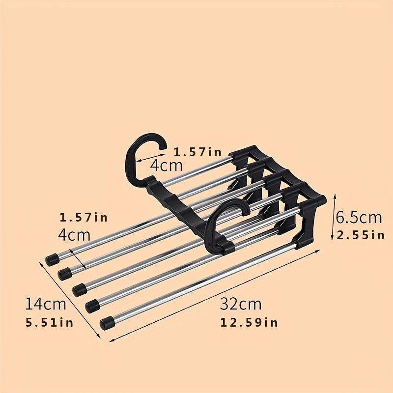 5-in-1 Stainless Steel Telescopic Pants Hanger