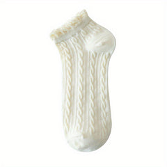 5 Pairs Girls Lace Ruffled Socks for Spring Autumn