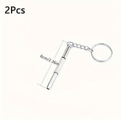 2pcs Multifunctional Flat Head Screwdriver Keychain