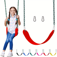Outdoor Swing Seat Replacement Pack - Swingset Replacement with Chains & Hooks