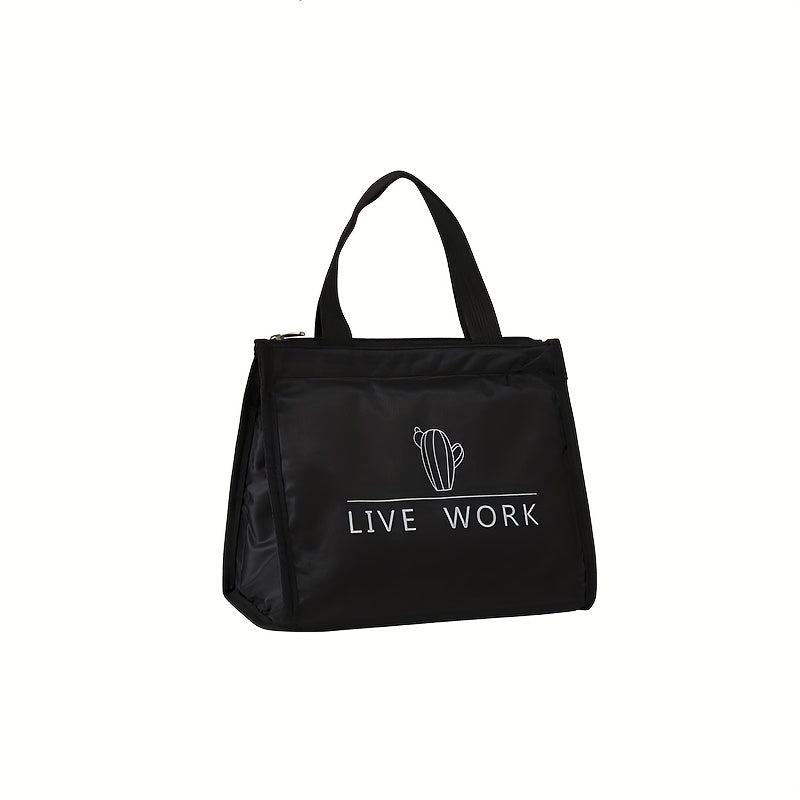 Fashionable Handbag Lunch Bag with Ice Pack Insulation