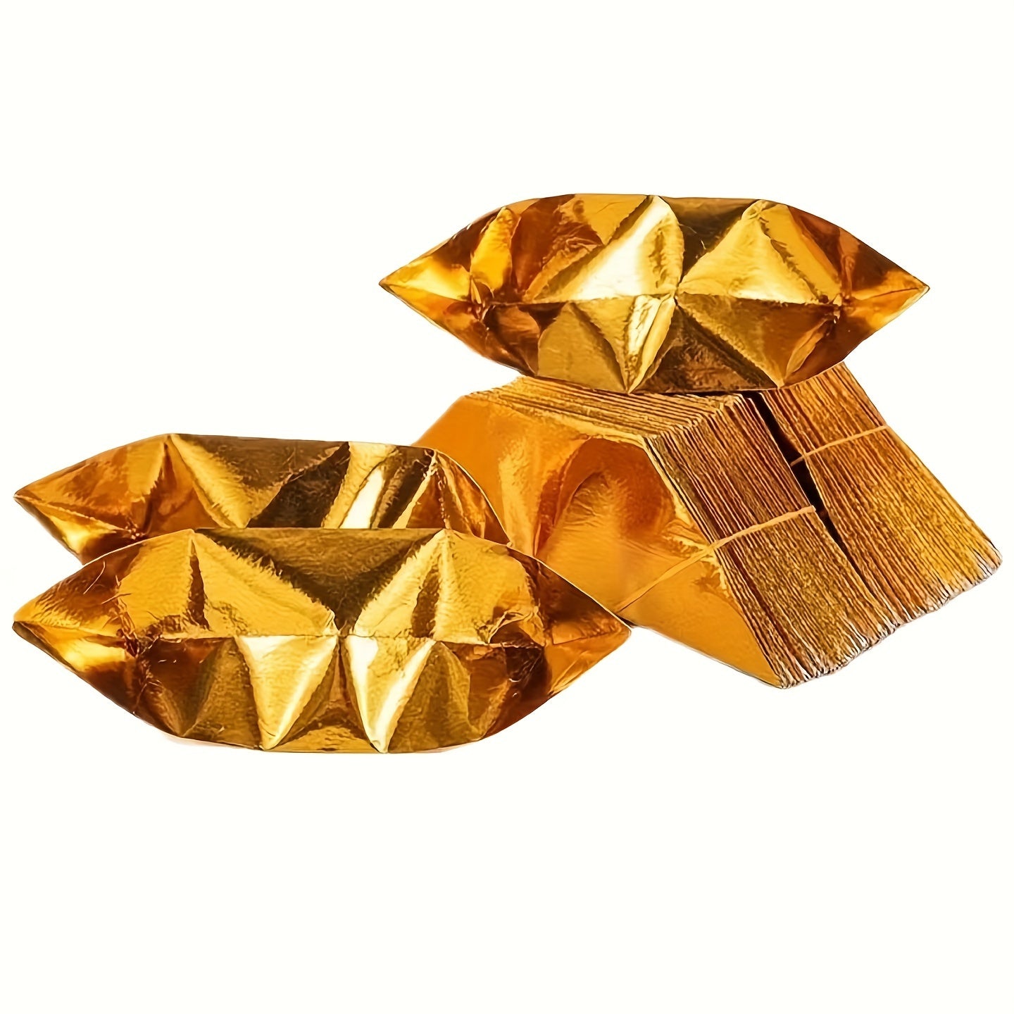 200pcs Thick Paper Golden & Silvery Ingots for Festival