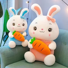 Soft Bunny Rabbit Plush Toy with Expressive Eyes & Nose