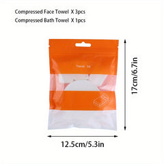 4pcs High Absorption Compressed Towel Set - Ideal for Travel