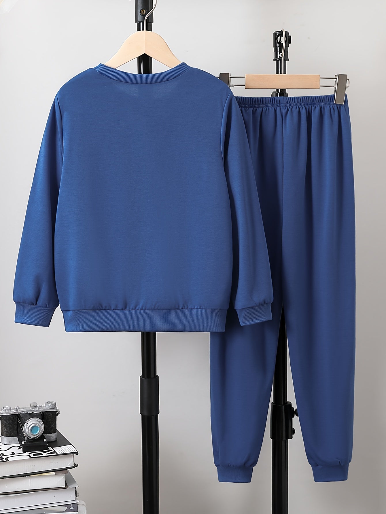 Boy's Street Style Outfit 2pcs Sweatshirt & Sweatpants Set STAY WILD Print