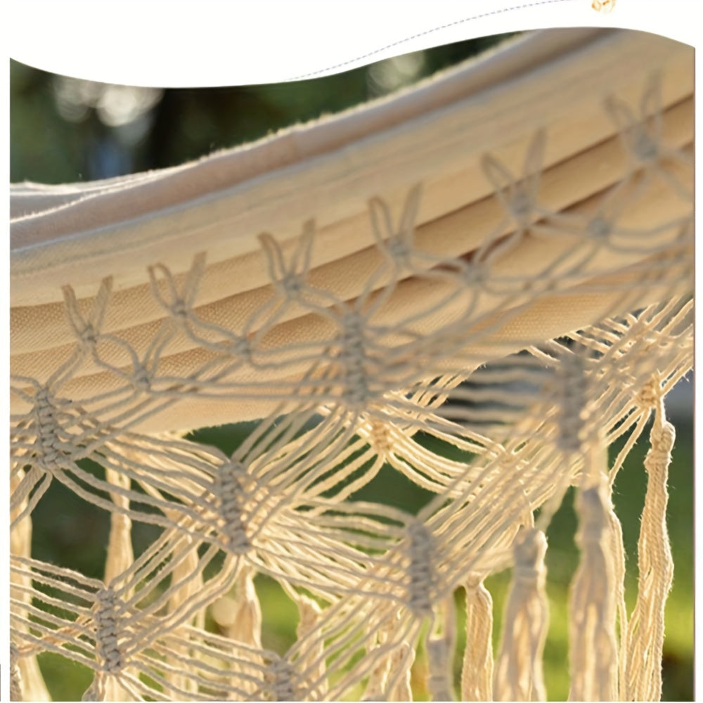 Double Tassel Hammock Portable for Outdoor Camping