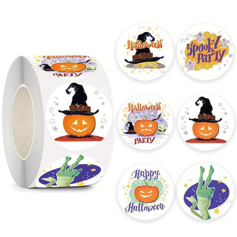 2pcs Round Colorful Christmas Halloween Sticker Pack