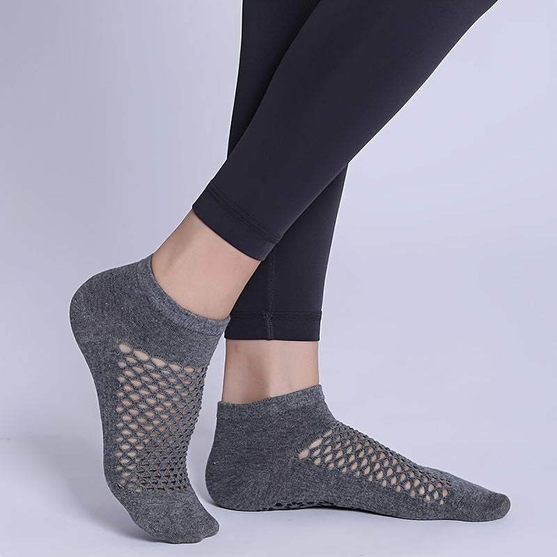 Non Slip Yoga Socks Breathable Mesh Comfortable Fit For Pilates Fitness