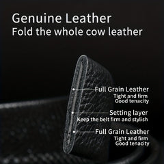 Cowhide Automatic Buckle Men's Belt Business Casual All-match Pants Belt
