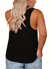  Tropical Print Tank Top