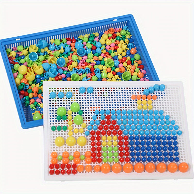 Colorful Mushroom Nail Puzzle Toy DIY Kit