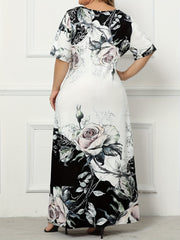  Women's Floral Print Maxi Dress