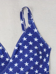  Star & Stripe Tie Side One Piece Swimsuit