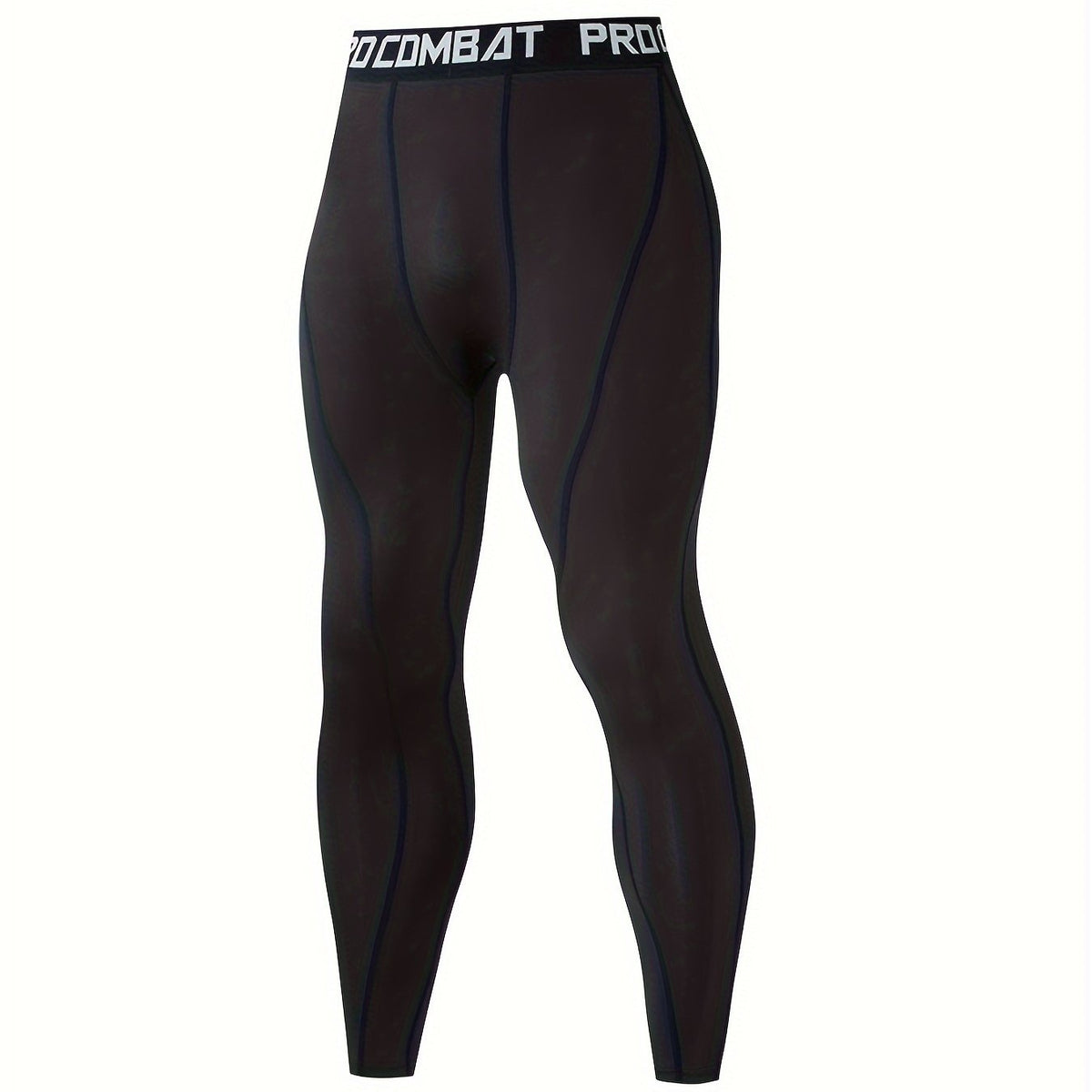 Men's Alphabets Pattern Compression Pants for Outdoor Fitness