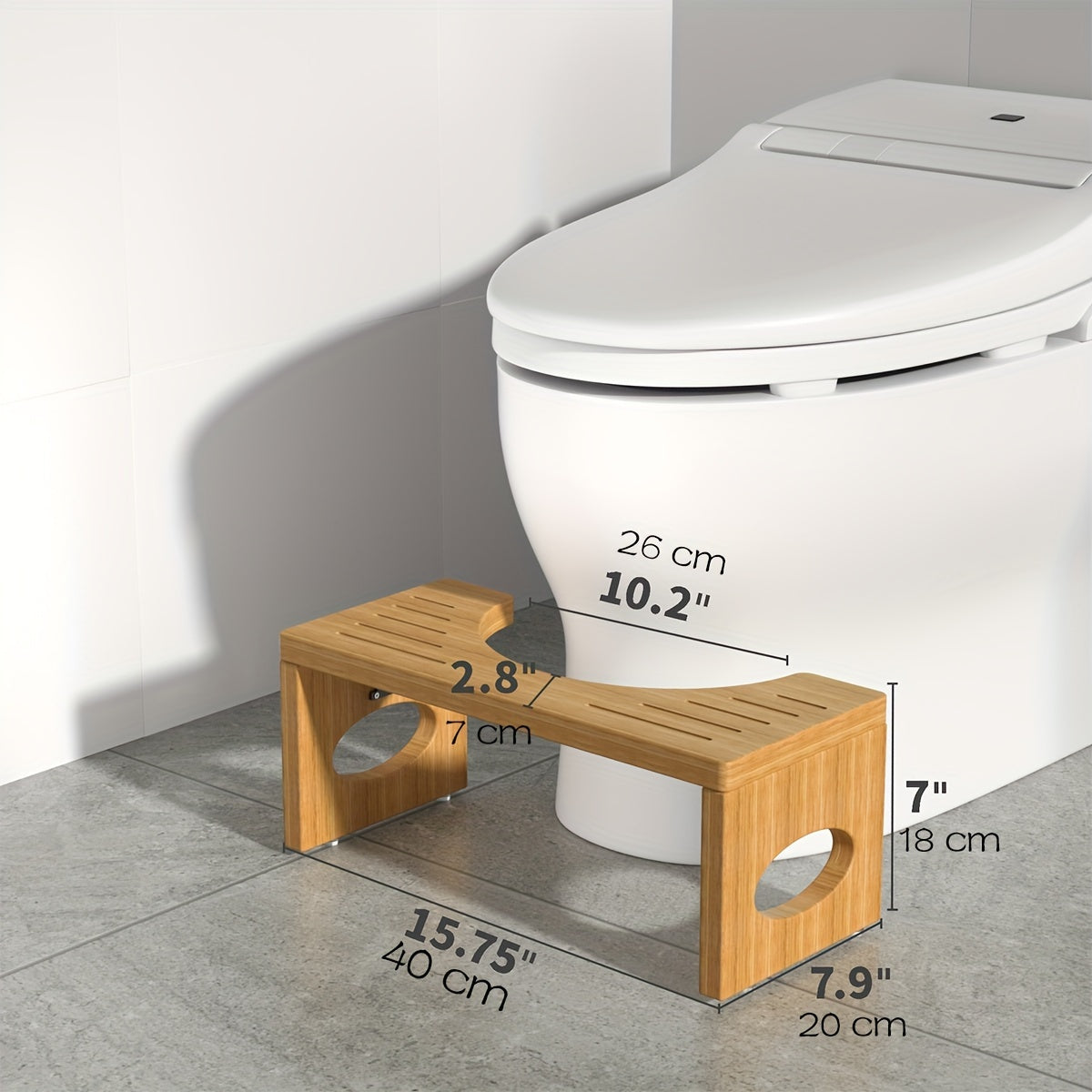 Bamboo Toilet Stool for Squatting