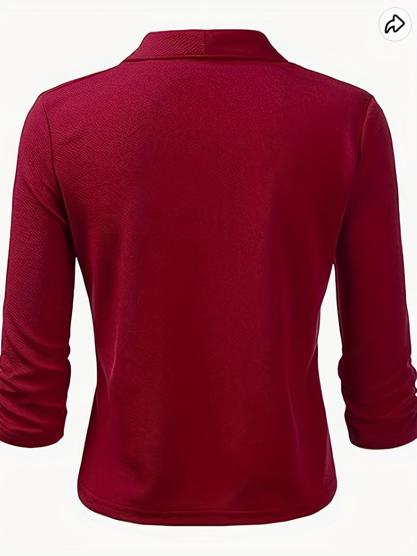  Solid Long Sleeve Open Front Blazer