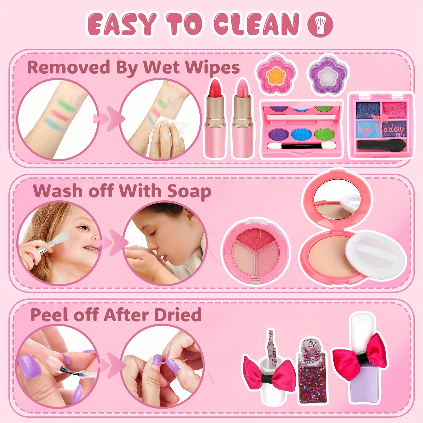 Kids Washable Makeup Set Real Makeup for Girls