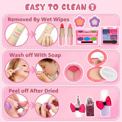 Kids Washable Makeup Set Real Makeup for Girls