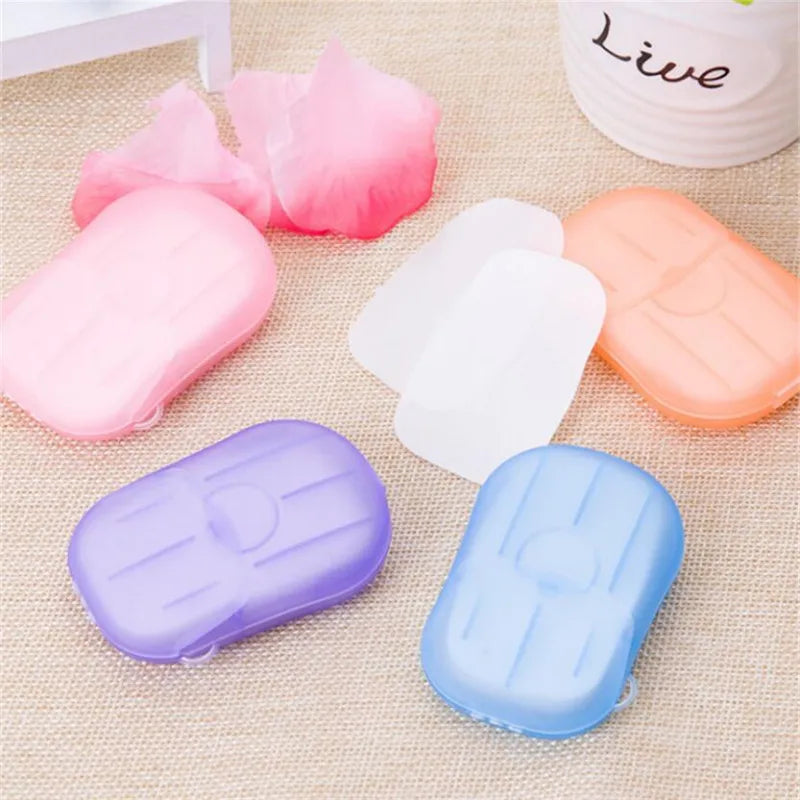 80PCS Travel Hand-washing Soap Paper Aroma Sliced Cleaning Paper