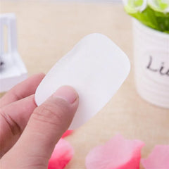 80PCS Travel Hand-washing Soap Paper Aroma Sliced Cleaning Paper